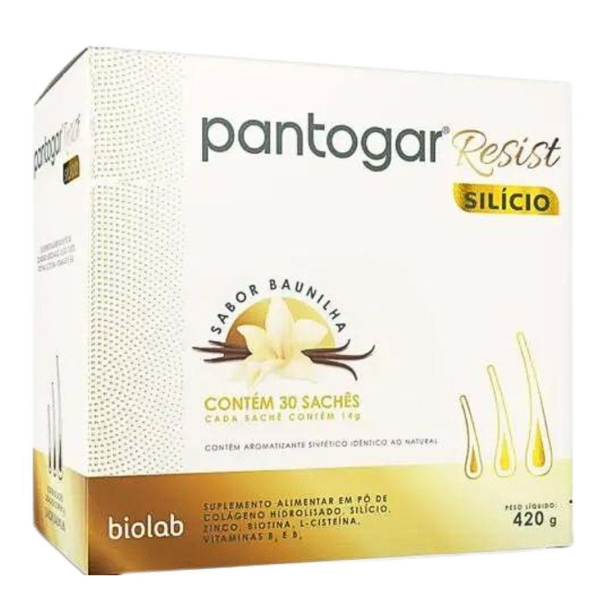 Pantogar Resist Silício sabor baunilha 30 Sachês