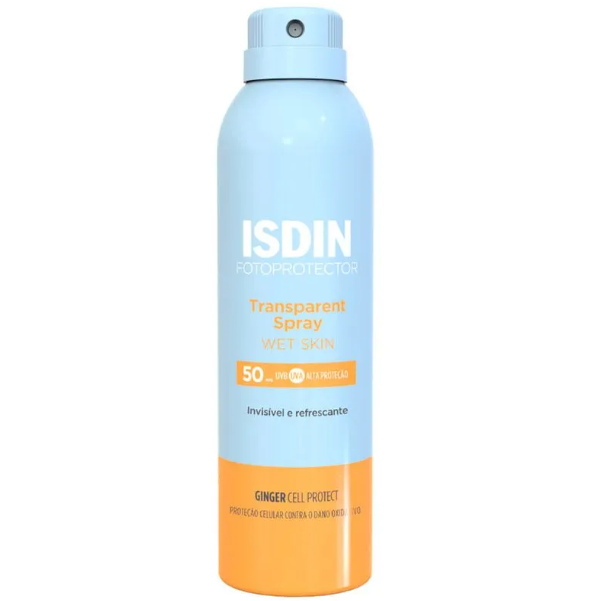 Protetor Solar Corporal Isdin Transparent Spray Wet Skin FPS50 250ml