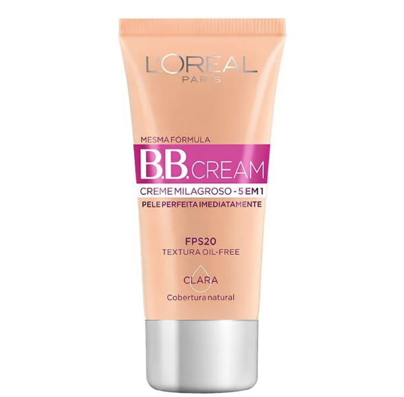 Base BB Cream L'Oréal Paris 5 em 1 Dermo Expertise Cor Clara FPS 20 30ml