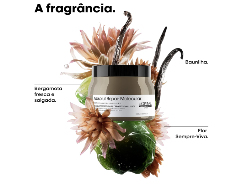 Máscara Capilar L'Oréal Professionnel Absolut Repair Molecular 250ml - Imagem 3