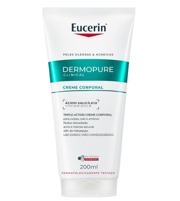 Creme Corporal Antiacne Eucerin Dermo Pure Efeito Triplo 200ml