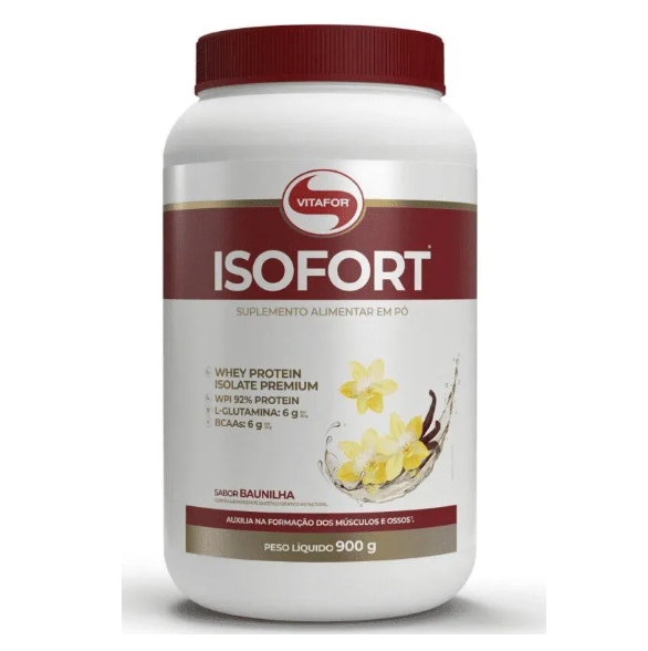 Whey Protein Isofort sabor Baunilha Vitafor 900g