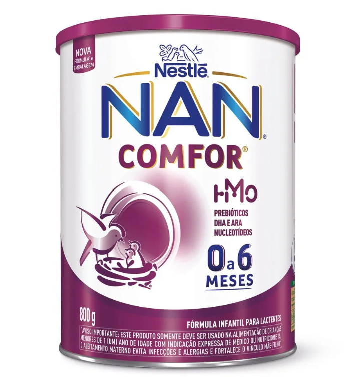 Fórmula Infantil NAN Comfor HMO 0 a 6 meses 800g