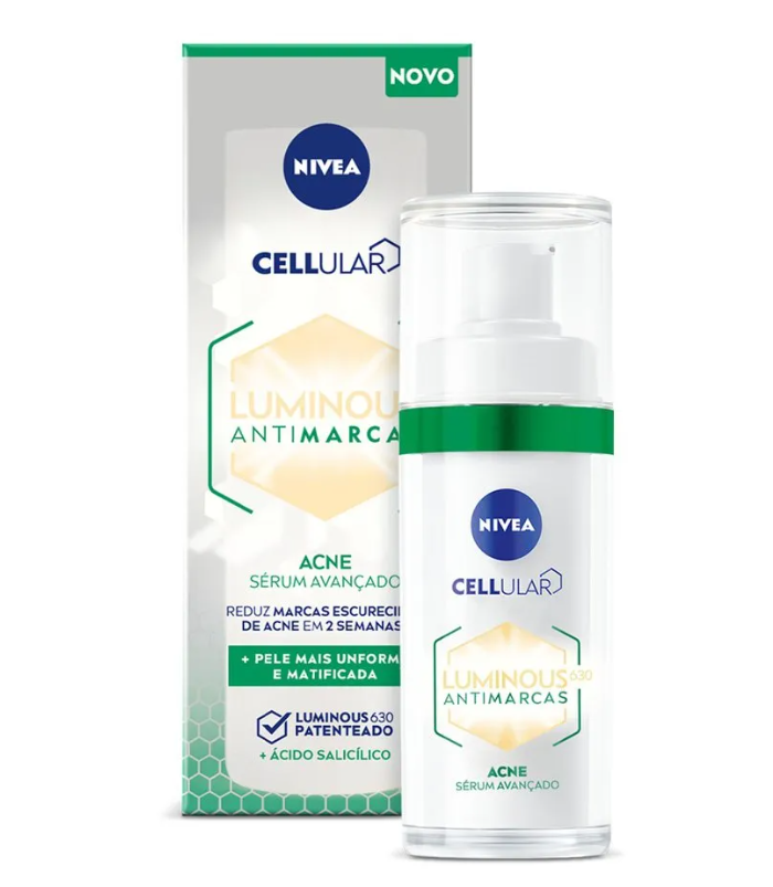 Sérum Facial Nivea Cellular Luminous 630 Antimarcas Acne FPS 60 30ml