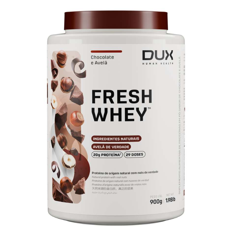 Fresh Whey Chocolate Belga e Avelã Dux Nutrition 900g