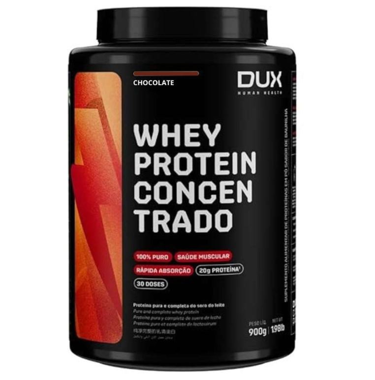 Whey Protein Concentrado sabor Chocolate Dux Nutrition 900g
