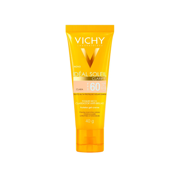 Protetor Solar Facial Vichy Idéal Soleil Clarify FPS 60 Clara 40g